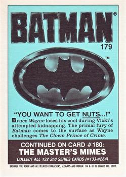 1989 Topps Batman - Collector's Edition (Tiffany) #179 You want to get nuts… Back