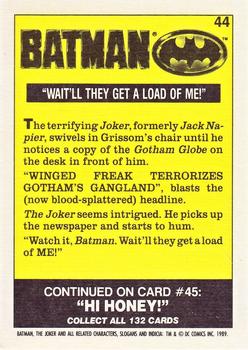 1989 Topps Batman - Collector's Edition (Tiffany) #44 Wait'll they get a load of Me! Back