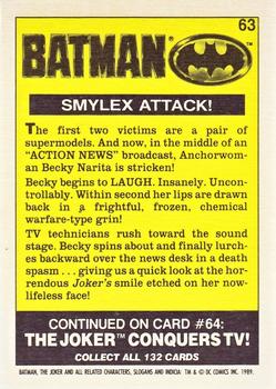 1989 Topps Batman - Collector's Edition (Tiffany) #63 Smylex Attack! Back