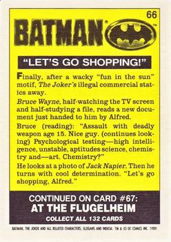 1989 Topps Batman - Collector's Edition (Tiffany) #66 Let's Go Shopping! Back