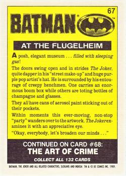 1989 Topps Batman - Collector's Edition (Tiffany) #67 Al the Flugelheim Back