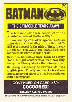 1989 Topps Batman - Collector's Edition (Tiffany) #79 The Batmobile Tears Away! Back