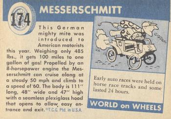 1953-55 Topps World on Wheels (R714-24) #174 Messerschmitt Back