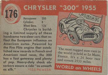 1953-55 Topps World on Wheels (R714-24) #176 1955 Chrysler 300 Back