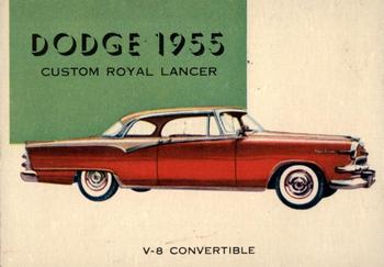 1953-55 Topps World on Wheels (R714-24) #179 1955 Dodge Custom Royal Lancer Front