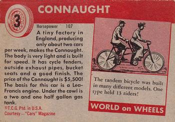 1953-55 Topps World on Wheels (R714-24) #3 Connaught Sports Car Back