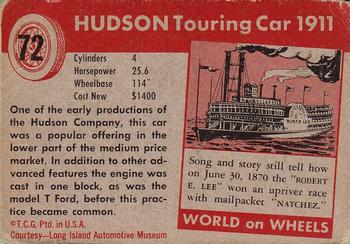 1953-55 Topps World on Wheels (R714-24) #72 1911 Hudson Touring Car Back