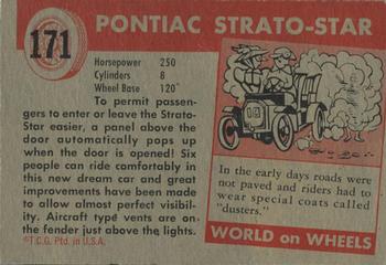 1953-55 Topps World on Wheels (R714-24) #171 Pontiac Strato-Star Back