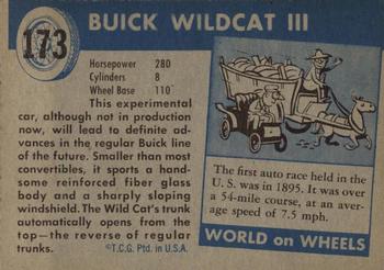 1953-55 Topps World on Wheels (R714-24) #173 Buick Wildcat III Back