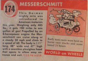1953-55 Topps World on Wheels (R714-24) #174 Messerschmitt Back