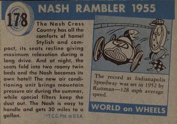 1953-55 Topps World on Wheels (R714-24) #178 1955 Nash Rambler Cross Country Back
