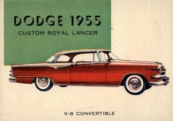 1953-55 Topps World on Wheels (R714-24) #179 1955 Dodge Custom Royal Lancer Front