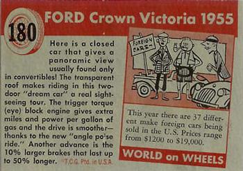 1953-55 Topps World on Wheels (R714-24) #180 1955 Ford Crown Victoria Back