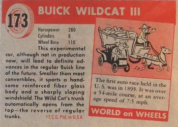 1953-55 Topps World on Wheels (R714-24) #173 Buick Wildcat III Back