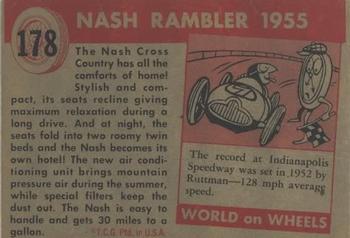 1953-55 Topps World on Wheels (R714-24) #178 1955 Nash Rambler Cross Country Back