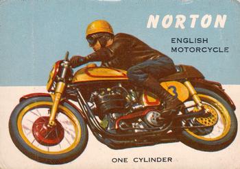 1953-55 Topps World on Wheels (R714-24) #7 Norton English Motorcycle Front
