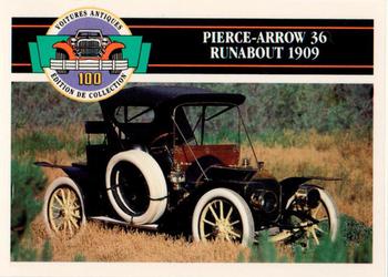 1992 Panini Antique Cars French Version #16 Pierce-Arrow 36 Runabout 1909 Front