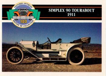 1992 Panini Antique Cars French Version #18 Simplex 90 Tourabout 1911 Front