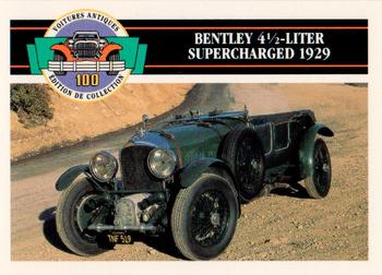 1992 Panini Antique Cars French Version #33 Bentley 4-1/2-Liter Supercharged 1929 Front