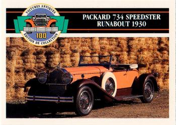 1992 Panini Antique Cars French Version #37 Packard 734 Speedster Runabout 1930 Front
