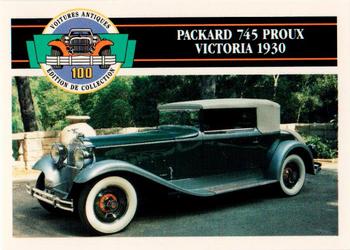 1992 Panini Antique Cars French Version #38 Packard 745 Proux Victoria 1930 Front