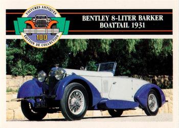 1992 Panini Antique Cars French Version #45 Bentley 8-Liter Barker Boattail 1931 Front