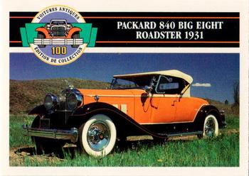 1992 Panini Antique Cars French Version #46 Packard 840 Big Eight Roadster 1931 Front