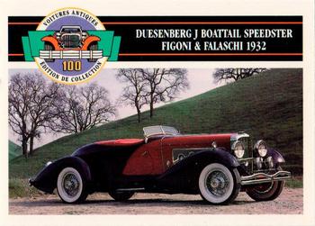 1992 Panini Antique Cars French Version #48 Deusenberg J Boattail Speedster Figoni & Falaschi 1932 Front