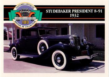 1992 Panini Antique Cars French Version #49 Studebaker President 8-91 1932 Front