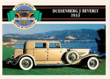 1992 Panini Antique Cars French Version #53 Duesenberg J Beverly 1933 Front