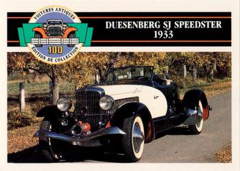 1992 Panini Antique Cars French Version #54 Duesenberg SJ Speedster 1933 Front