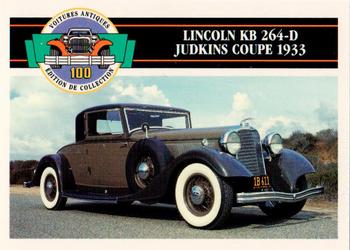 1992 Panini Antique Cars French Version #55 Lincoln KB 264-D Judkins Coupe 1933 Front