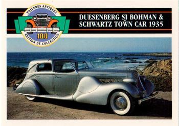 1992 Panini Antique Cars French Version #64 Duesenberg SJ Bohman & Schwartz Town Car 1935 Front