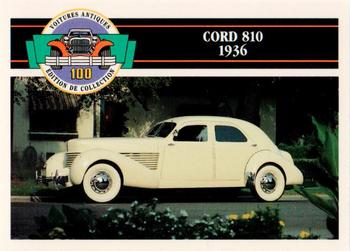 1992 Panini Antique Cars French Version #68 Cord 810 1936 Front