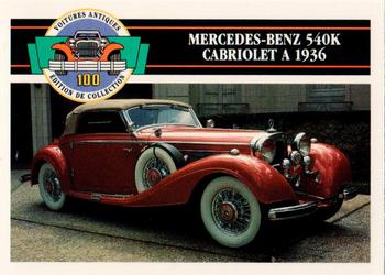 1992 Panini Antique Cars French Version #70 Mercedes-Benz 540K Cabriolet A 1936 Front