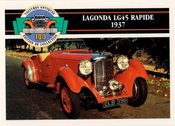 1992 Panini Antique Cars French Version #76 Lagonda LG45 Rapide 1937 Front