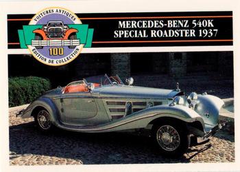 1992 Panini Antique Cars French Version #78 Mercedes-Benz 540K Special Roadster 1937 Front
