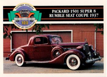 1992 Panini Antique Cars French Version #79 Packard 1501 Super 8 Rumble Seat Coupe 1937 Front
