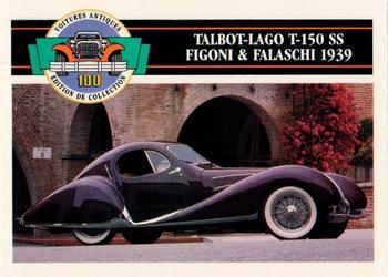 1992 Panini Antique Cars French Version #90 Talbot-Lago T150 SS Figoni & Falaschi 1939 Front