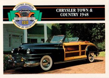 1992 Panini Antique Cars French Version #99 Chrysler Town & Country 1948 Front