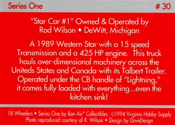 1994-95 Bon Air 18 Wheelers #30 Star Car #1