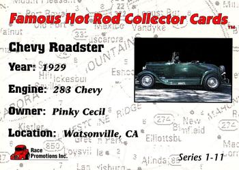 1994 Race Promotions Famous Hot Rods #11 1929 Chevrolet Roadster Back