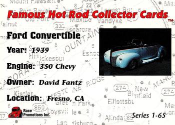 1994 Race Promotions Famous Hot Rods #65 1939 Ford Convertible Back