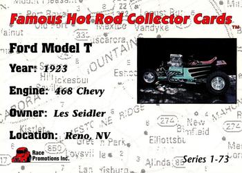 1994 Race Promotions Famous Hot Rods #73 1923 Ford Model T Back