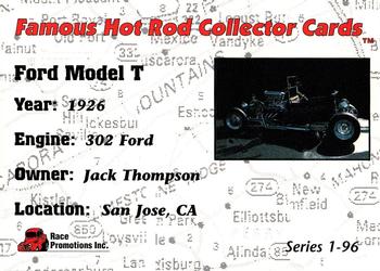 1994 Race Promotions Famous Hot Rods #96 1926 Ford Model T Back