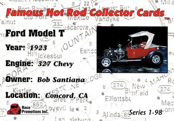 1994 Race Promotions Famous Hot Rods #98 1923 Ford Model T Back