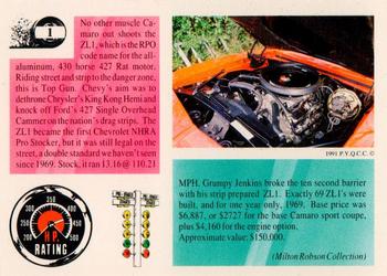 1991 Muscle Cards #1 1969 Chevrolet Camaro ZL1 Back