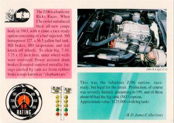 1991 Muscle Cards #5 1963 Chevrolet Corvette Back