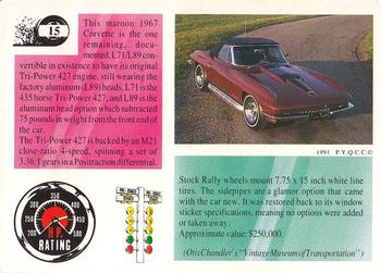 1991 Muscle Cards #15 1967 Chevrolet Corvette Back