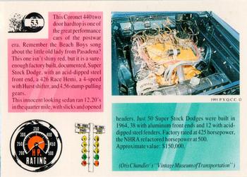 1991 Muscle Cards #53 1964 Dodge Race Hemi Back